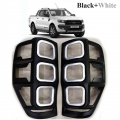 ครอบไฟท้าย ดำด้าน - ขาว ใส่ ฟอร์ด แรนเจอร์ Ford ranger 2012 - 2015+ mc ส่งฟรี EMS